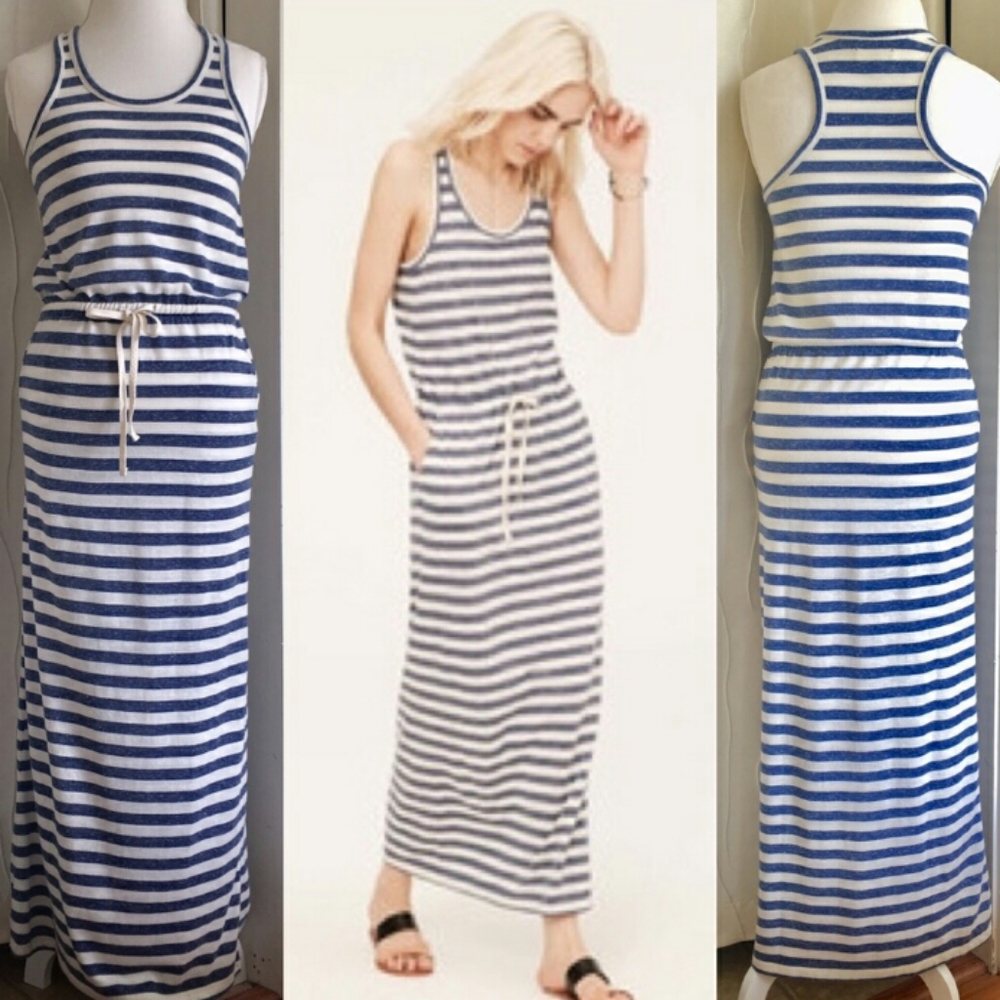 Lou & Grey Nautical Racerback Maxi Dress Pockets